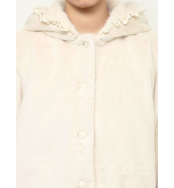 merry jenny「フリルフードフェイクファージャケット」|その他|