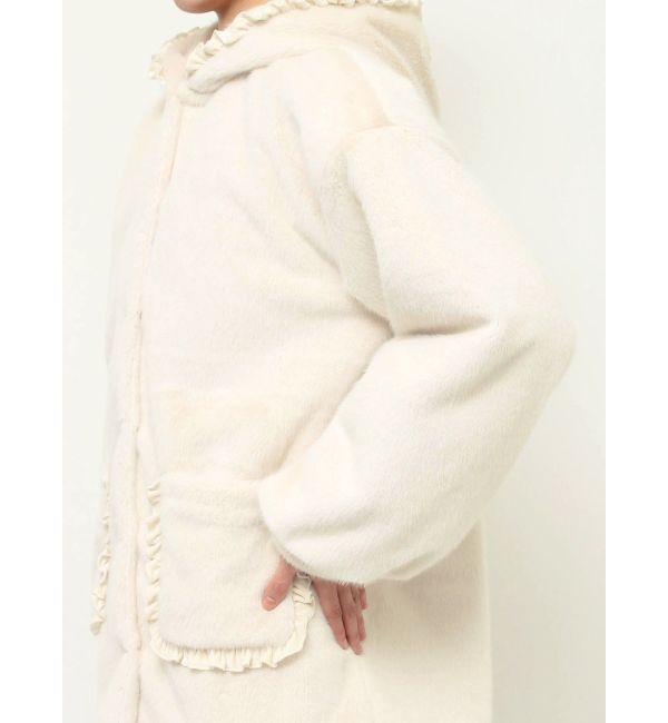 merry jenny「フリルフードフェイクファージャケット」|その他|