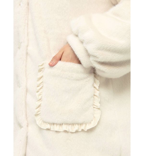 merry jenny「フリルフードフェイクファージャケット」|その他|