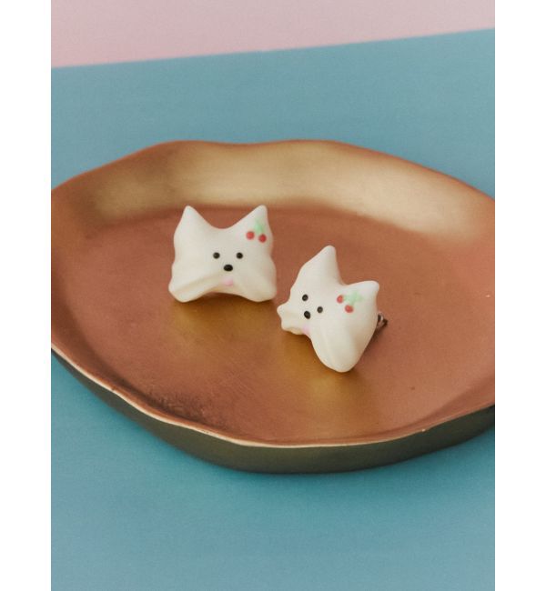 merry jenny「【Maison terrier コラボ】メレンゲクッキーピアス」|ピアス|オフホワイト