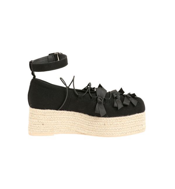 merry jenny「ribbon balletジュートウェッジサンダル」|サンダル|