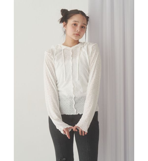 merry jenny「フードレースtops」|Tシャツ・カットソー|