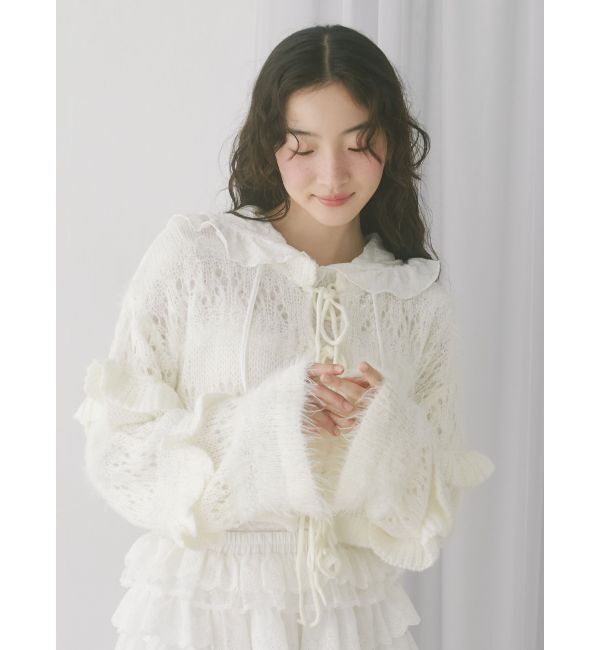 merry jenny「フードレースtops」|Tシャツ・カットソー|