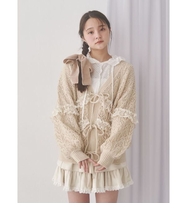 merry jenny「フードレースtops」|Tシャツ・カットソー|