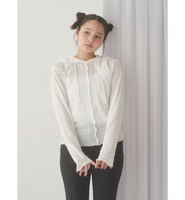 merry jenny「フードレースtops」|Tシャツ・カットソー|