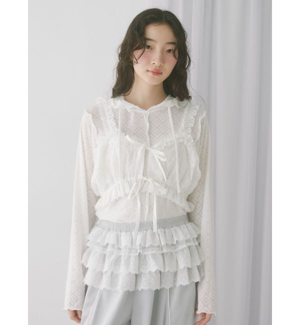 merry jenny「フードレースtops」|Tシャツ・カットソー|