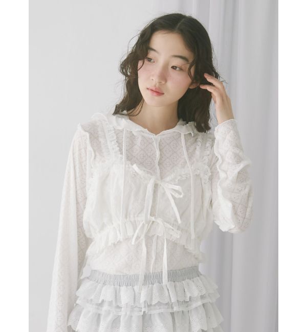 merry jenny「フードレースtops」|Tシャツ・カットソー|