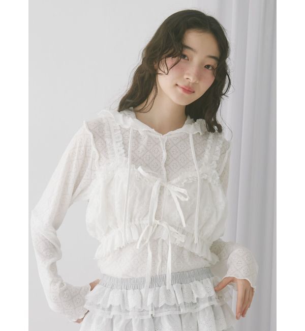 merry jenny「フードレースtops」|Tシャツ・カットソー|