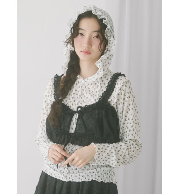 merry jenny「フードレースtops」|Tシャツ・カットソー|ミックス