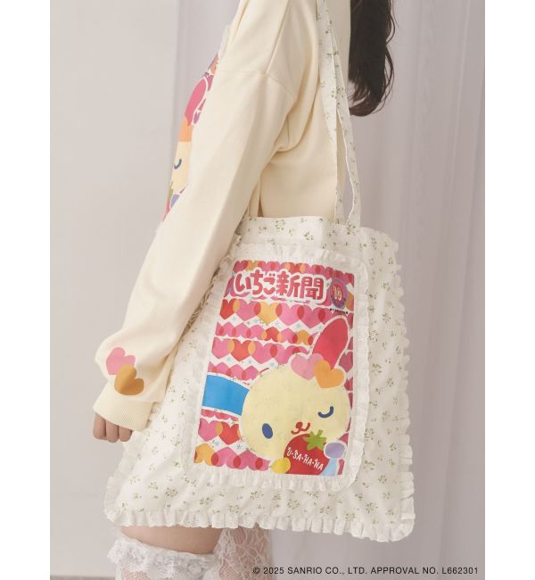 merry jenny「いちご新聞frill frillトート」|トートバッグ|