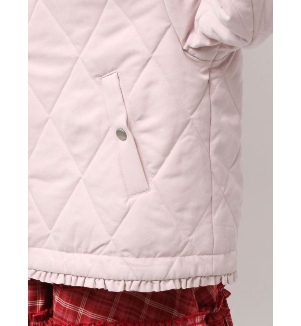 merry jenny「フリルキルティングフードジャケット」|ダウン|