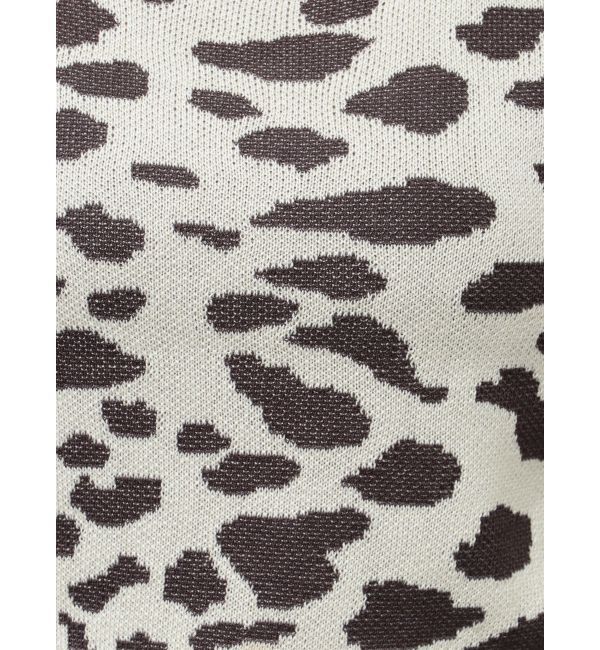 GYDA「2WAYレオパードハーフスリーブニットトップス」|ニット・セーター|