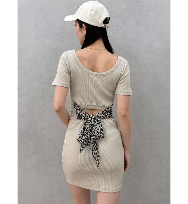 GYDA「BACKリボン クルーネック ワンピース」|ワンピース|