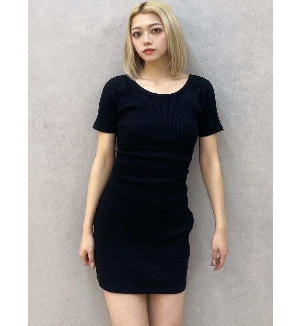 GYDA「BACKリボン クルーネック ワンピース」|ワンピース|