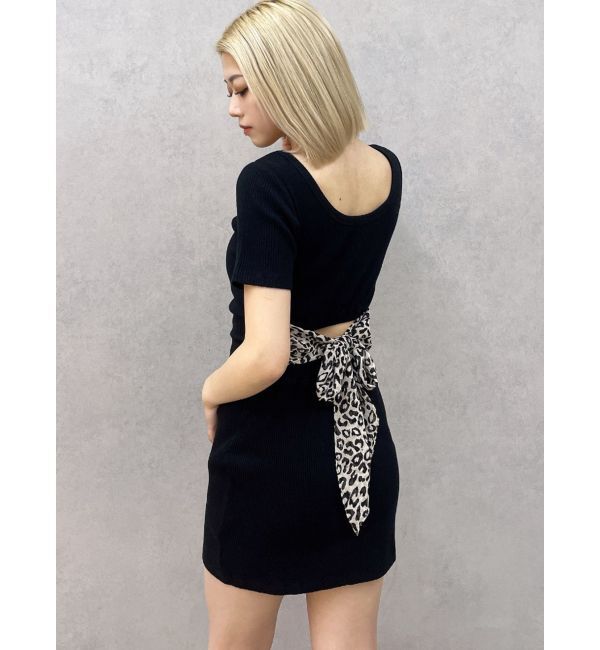 GYDA「BACKリボン クルーネック ワンピース」|ワンピース|