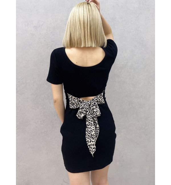 GYDA「BACKリボン クルーネック ワンピース」|ワンピース|