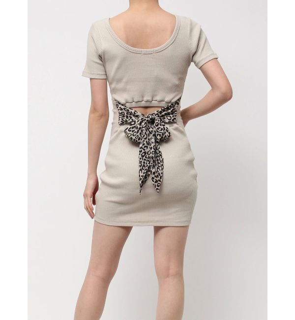 GYDA「BACKリボン クルーネック ワンピース」|ワンピース|