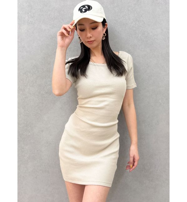 GYDA「BACKリボン クルーネック ワンピース」|ワンピース|