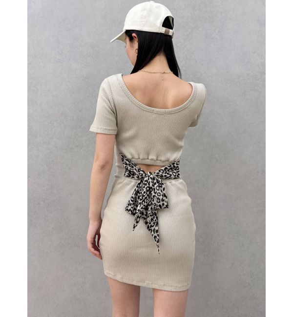 GYDA「BACKリボン クルーネック ワンピース」|ワンピース|