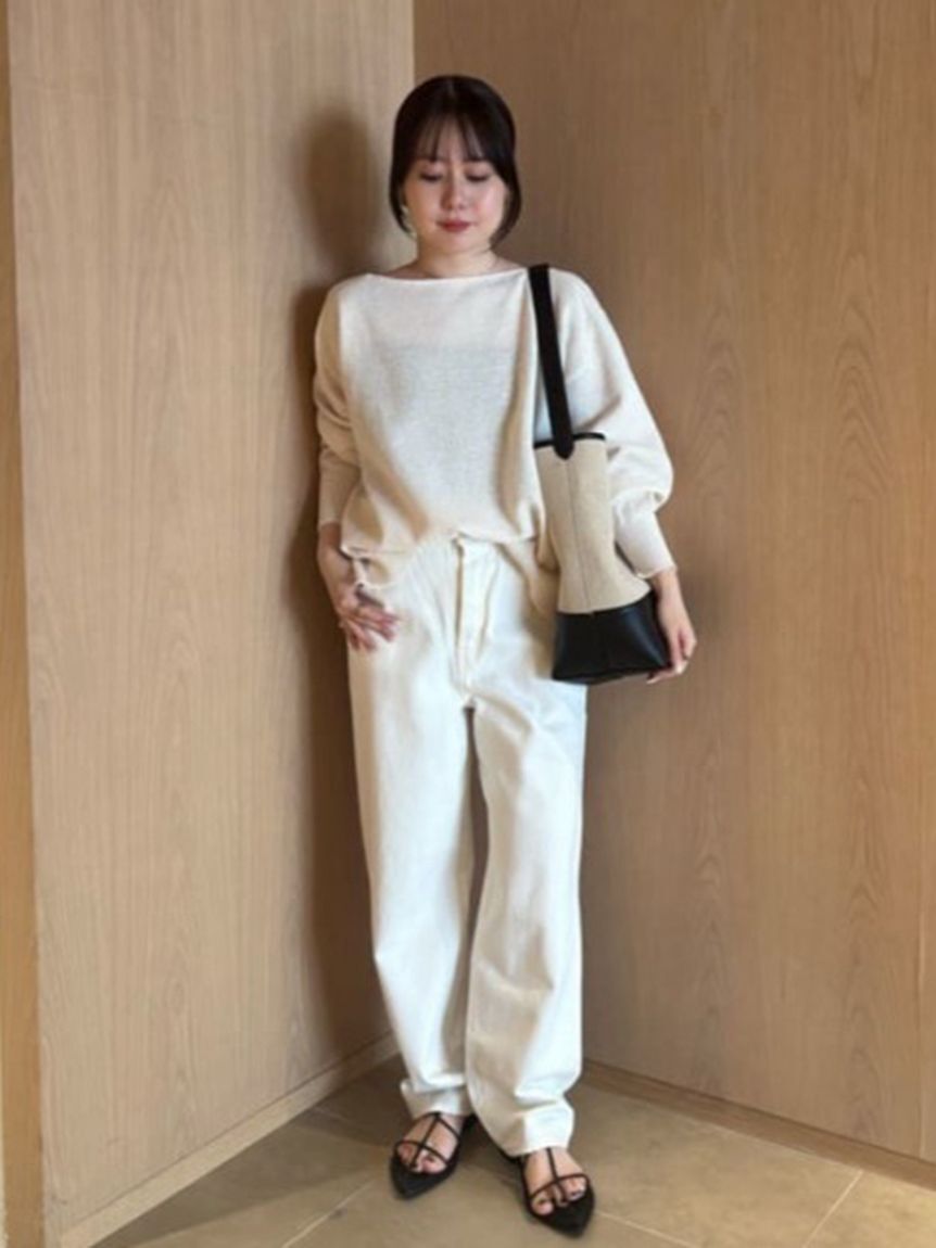 Mila Owen「ミッドライズストレートデニムパンツ【ウォッシャブル】」|デニム|WHT