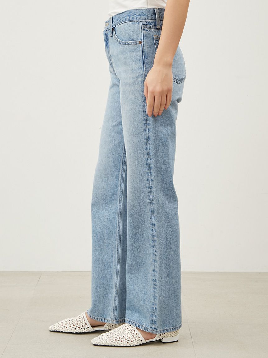 Mila Owen「ミッドライズストレートデニムパンツ【ウォッシャブル】」|デニム|