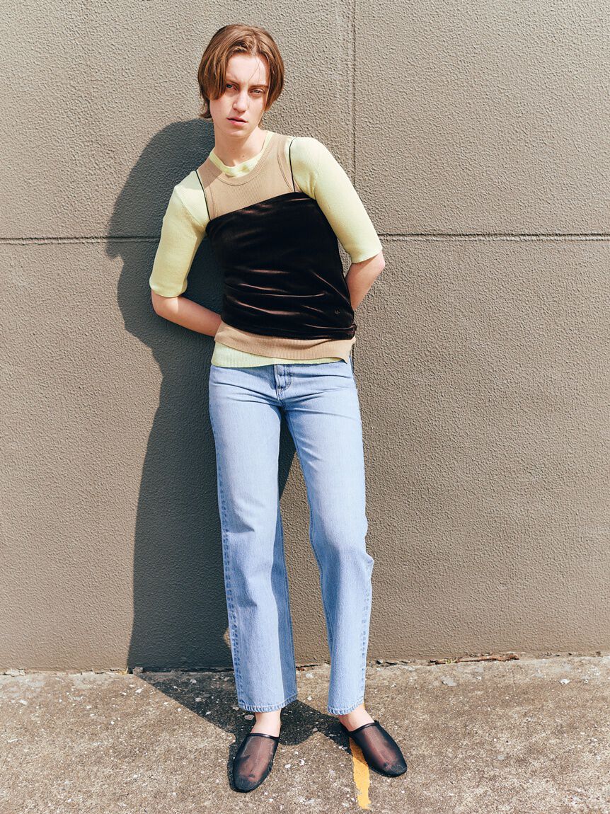 Mila Owen「ミッドライズストレートデニムパンツ【ウォッシャブル】」|デニム|