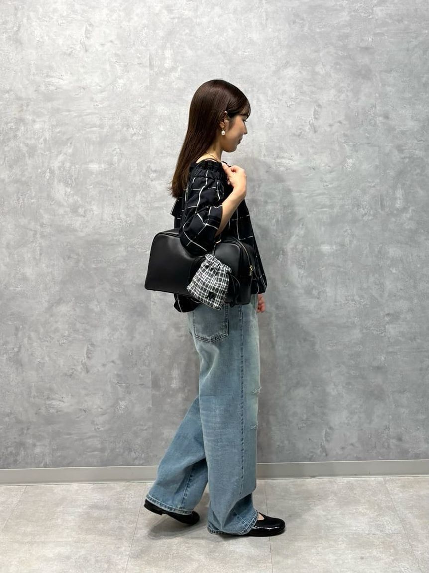 Mila Owen「ダメージ加工ルーズストレートデニムパンツ」|デニム|