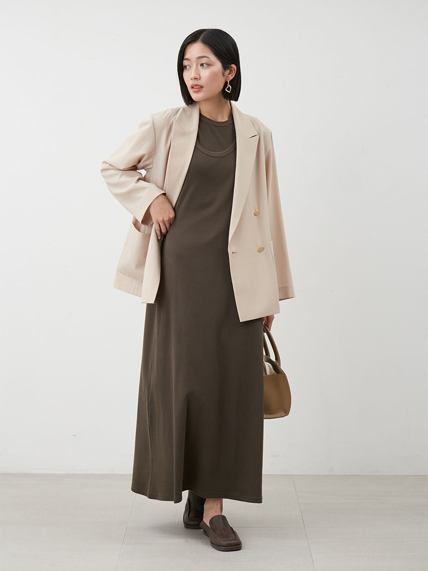 Mila Owen「【セットアイテム】タンクレイヤードマキシカットソーワンピース」|ワンピース|