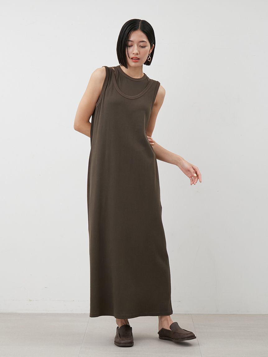 Mila Owen「【セットアイテム】タンクレイヤードマキシカットソーワンピース」|ワンピース|
