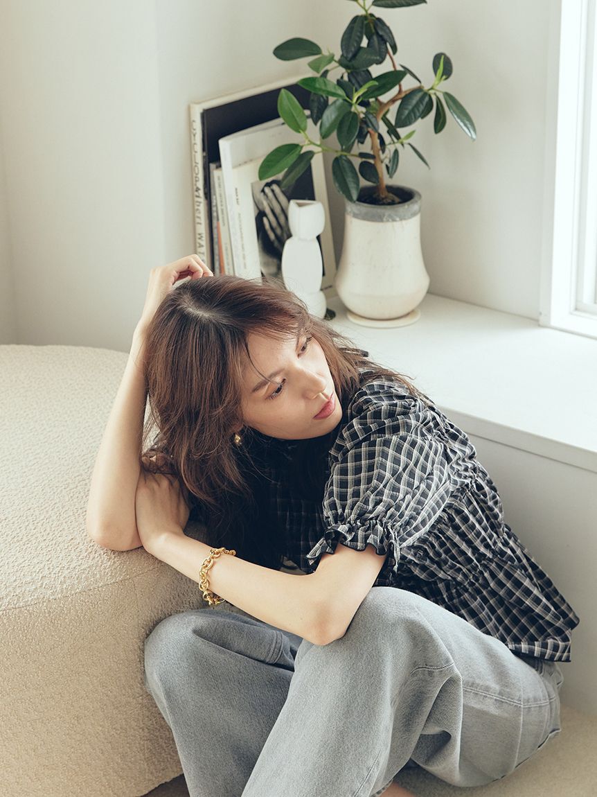 Mila Owen「シャーリングペプラムフリルブラウス」|シャツ・ブラウス|