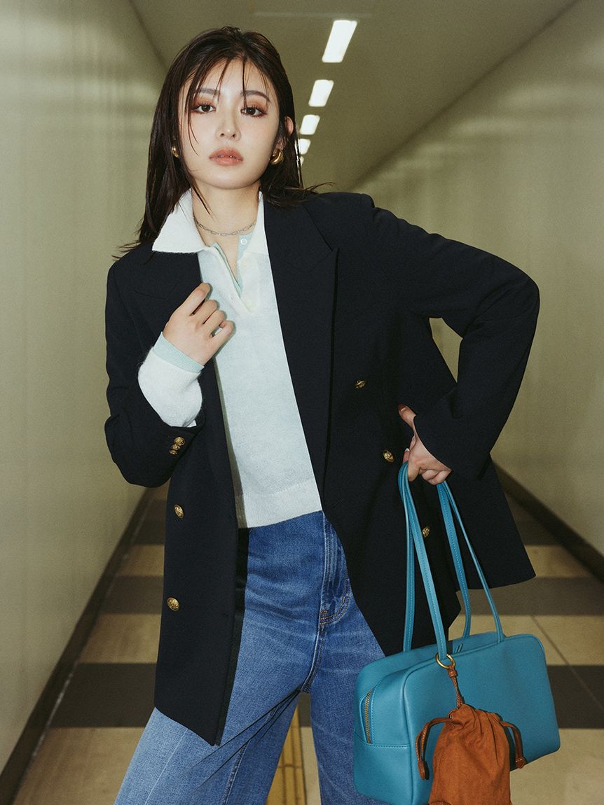 Mila Owen「モヘア混シアーポロニットプルオーバー」|ニット・セーター|