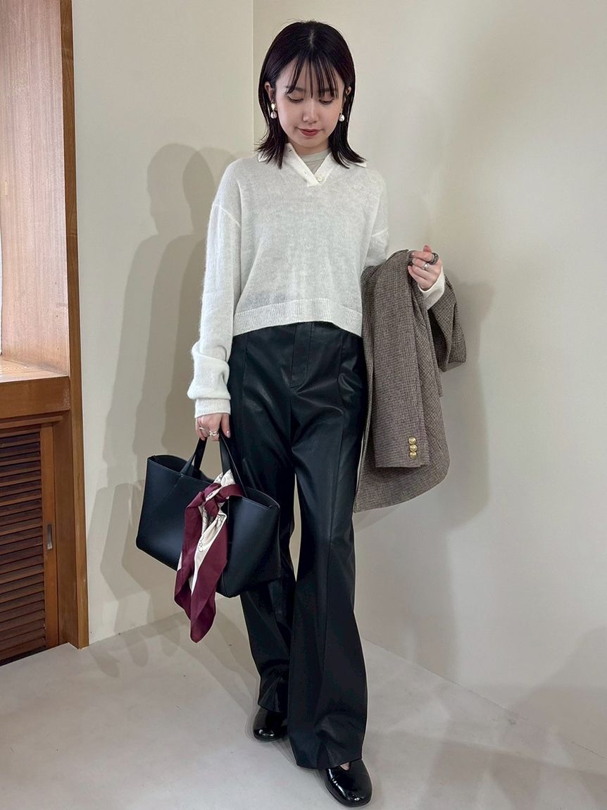 Mila Owen「モヘア混シアーポロニットプルオーバー」|ニット・セーター|