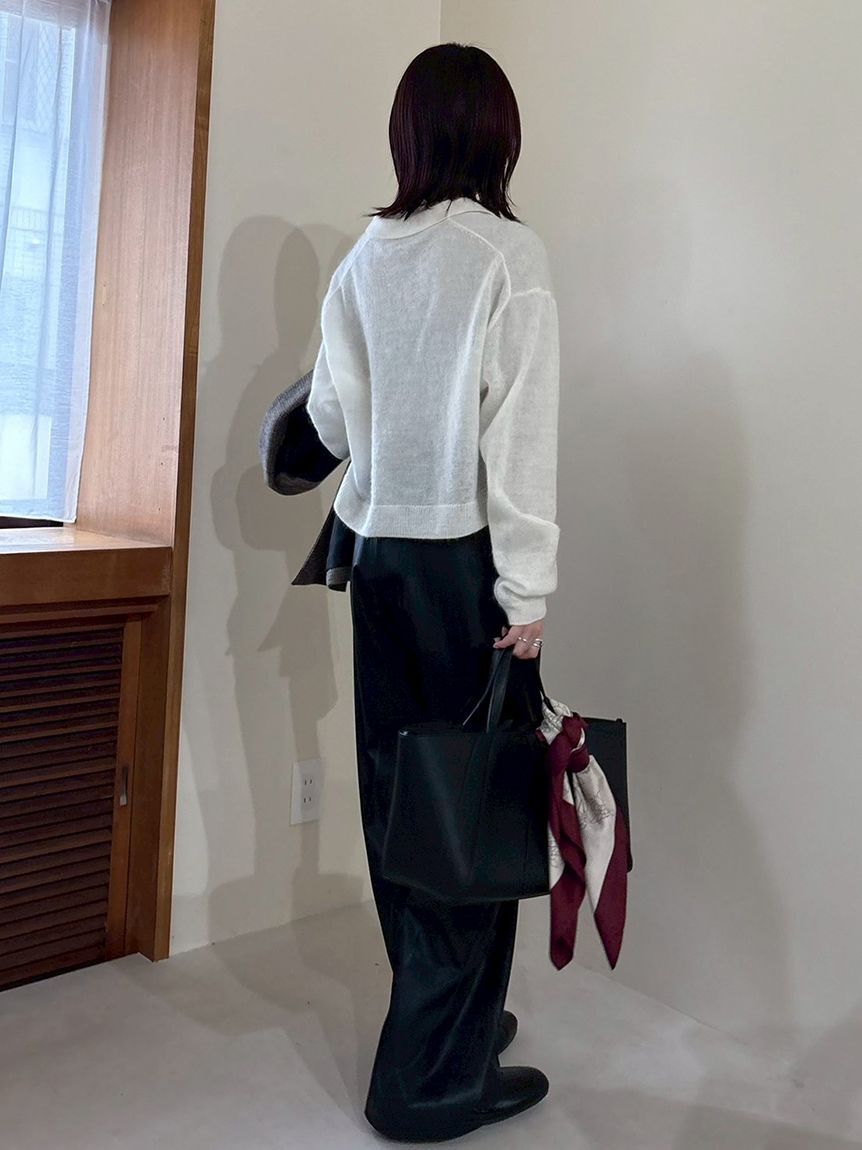 Mila Owen「モヘア混シアーポロニットプルオーバー」|ニット・セーター|