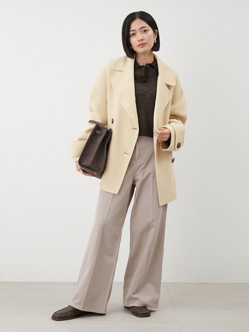 Mila Owen「モヘア混シアーポロニットプルオーバー」|ニット・セーター|