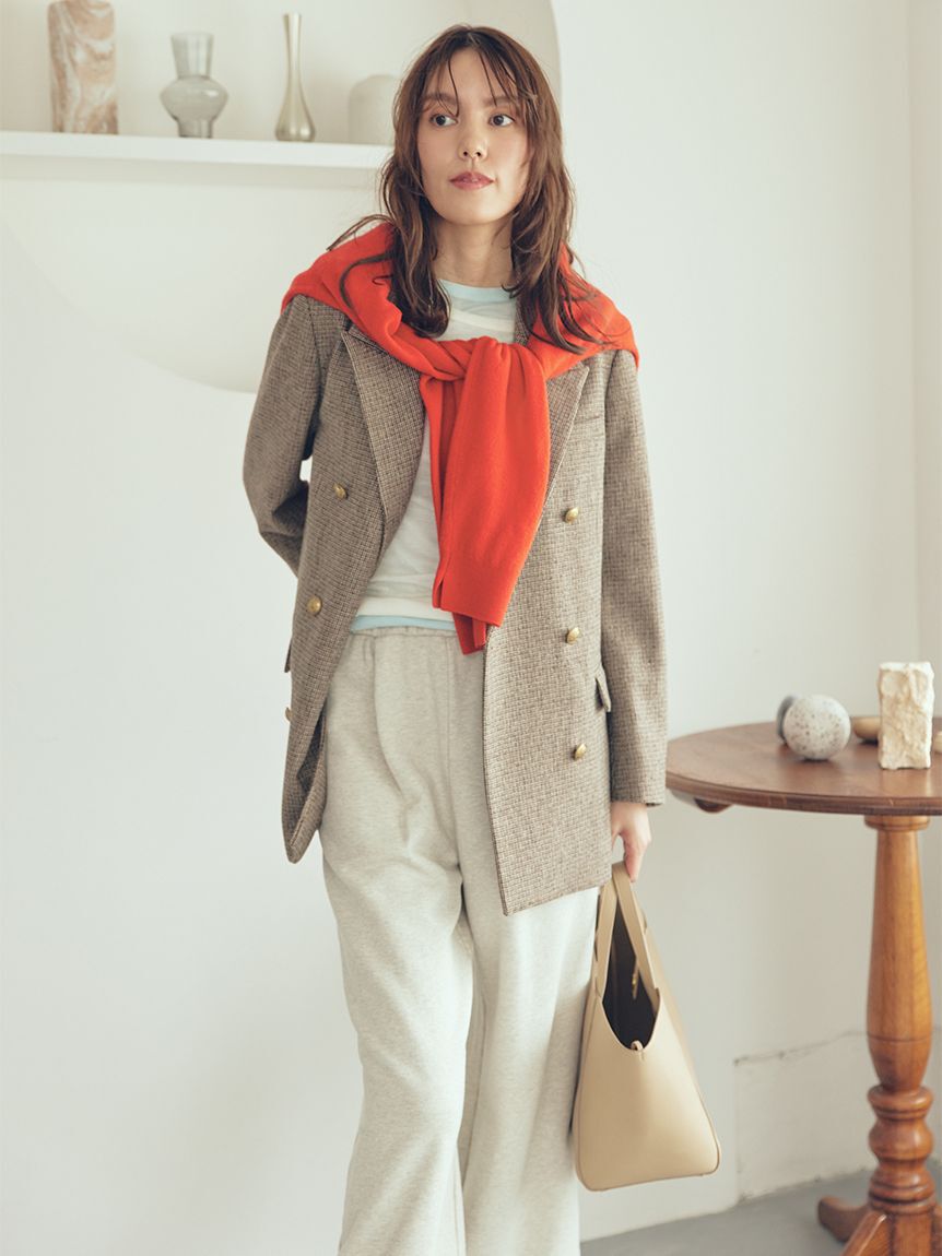 Mila Owen「【セットアップ対応】裾ドロストコットンスウェットパンツ」|チノ|