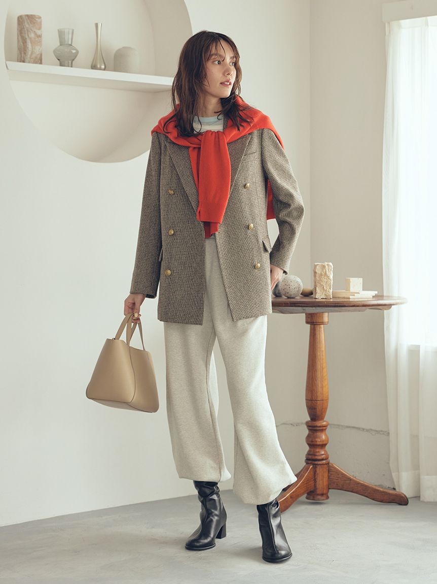 Mila Owen「【セットアップ対応】裾ドロストコットンスウェットパンツ」|チノ|