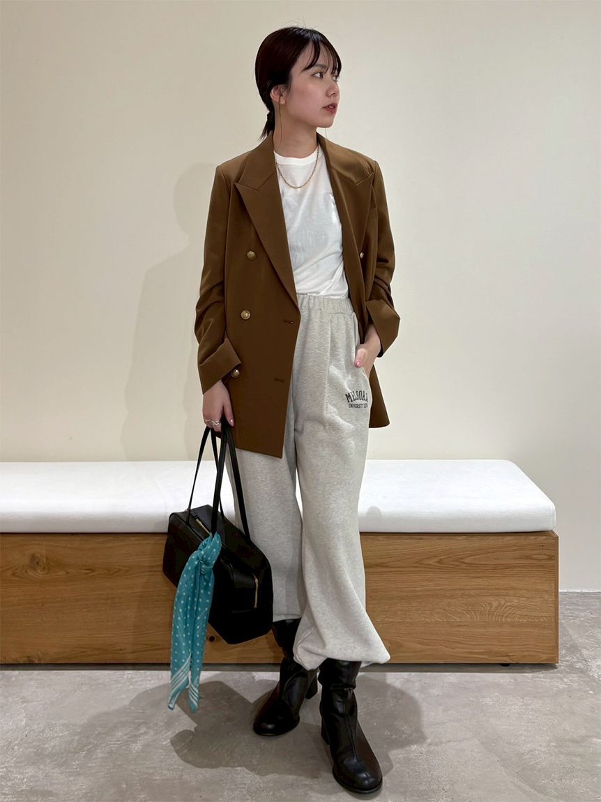 Mila Owen「【セットアップ対応】裾ドロストコットンスウェットパンツ」|チノ|