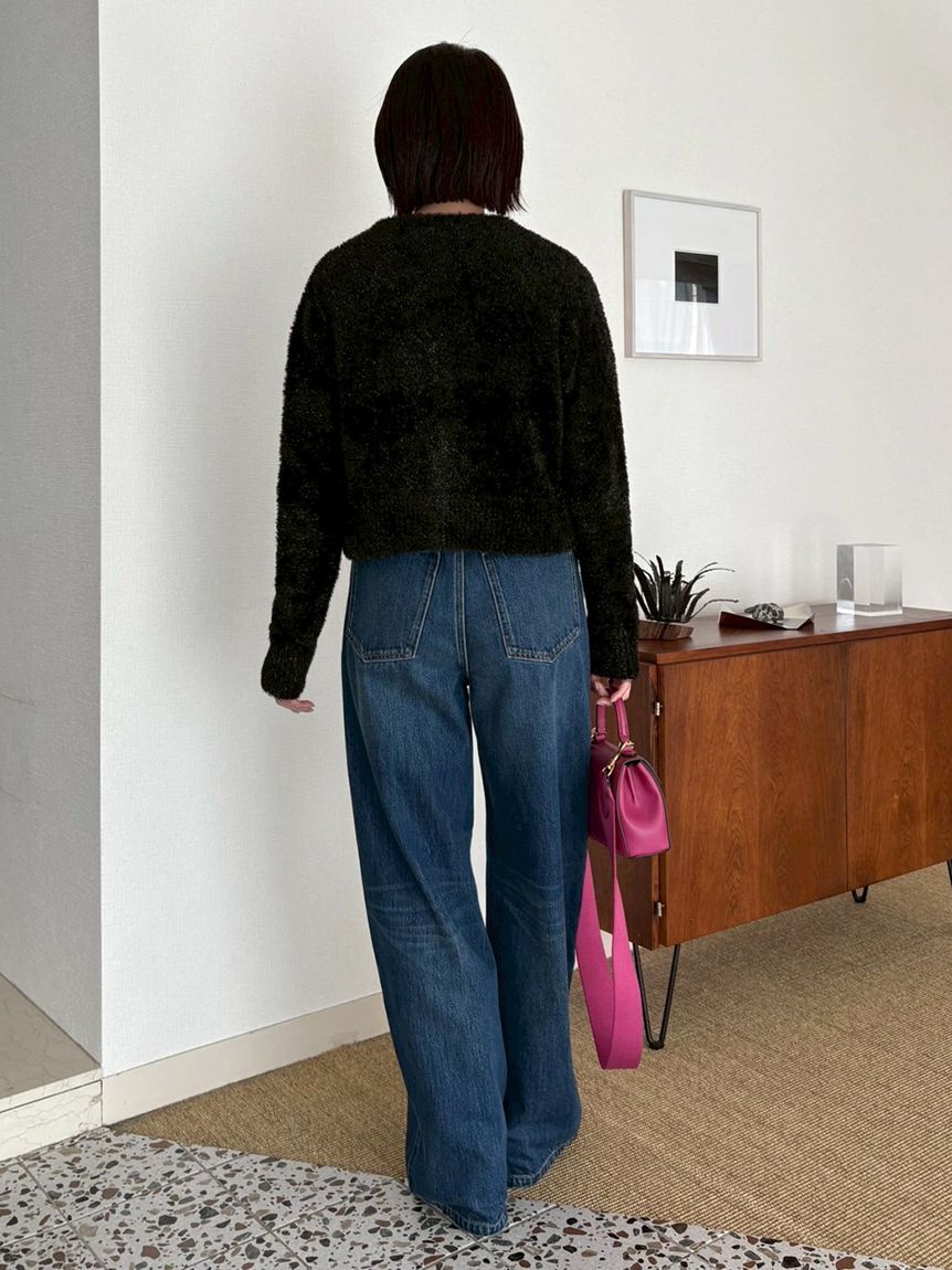 Mila Owen「クルーネックシャギーニットカーデ」|カーディガン|