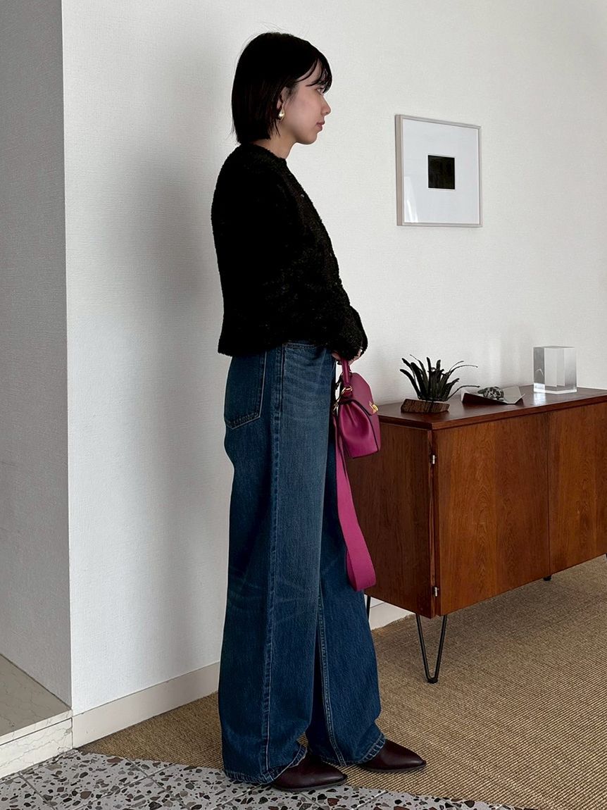 Mila Owen「クルーネックシャギーニットカーデ」|カーディガン|