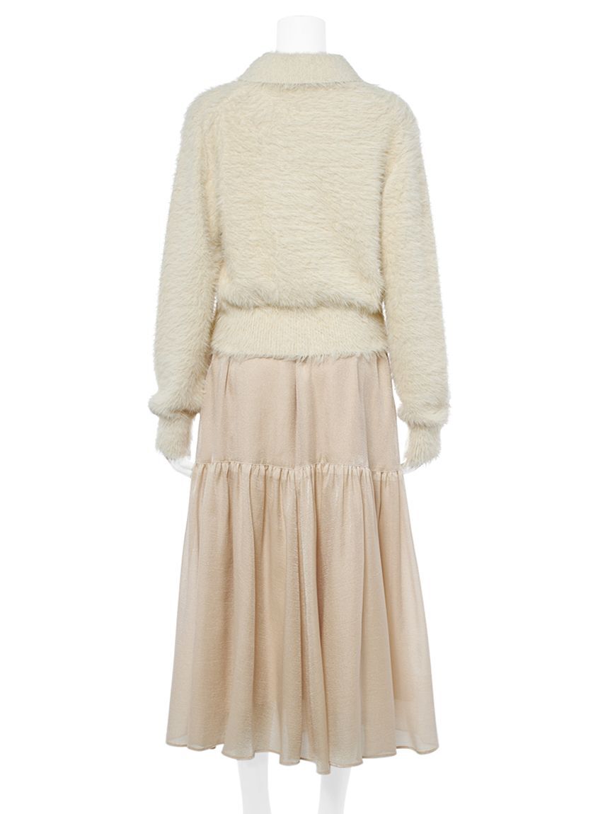 Mila Owen「【セットアイテム】衿付きニットティアードスカートコーデSET」|ワンピース|