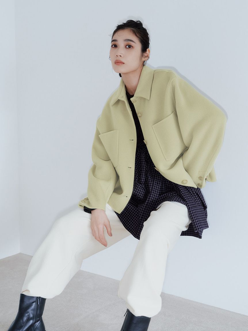 emmi atelier「エンブレムロゴスウェットパンツ」|チノ|