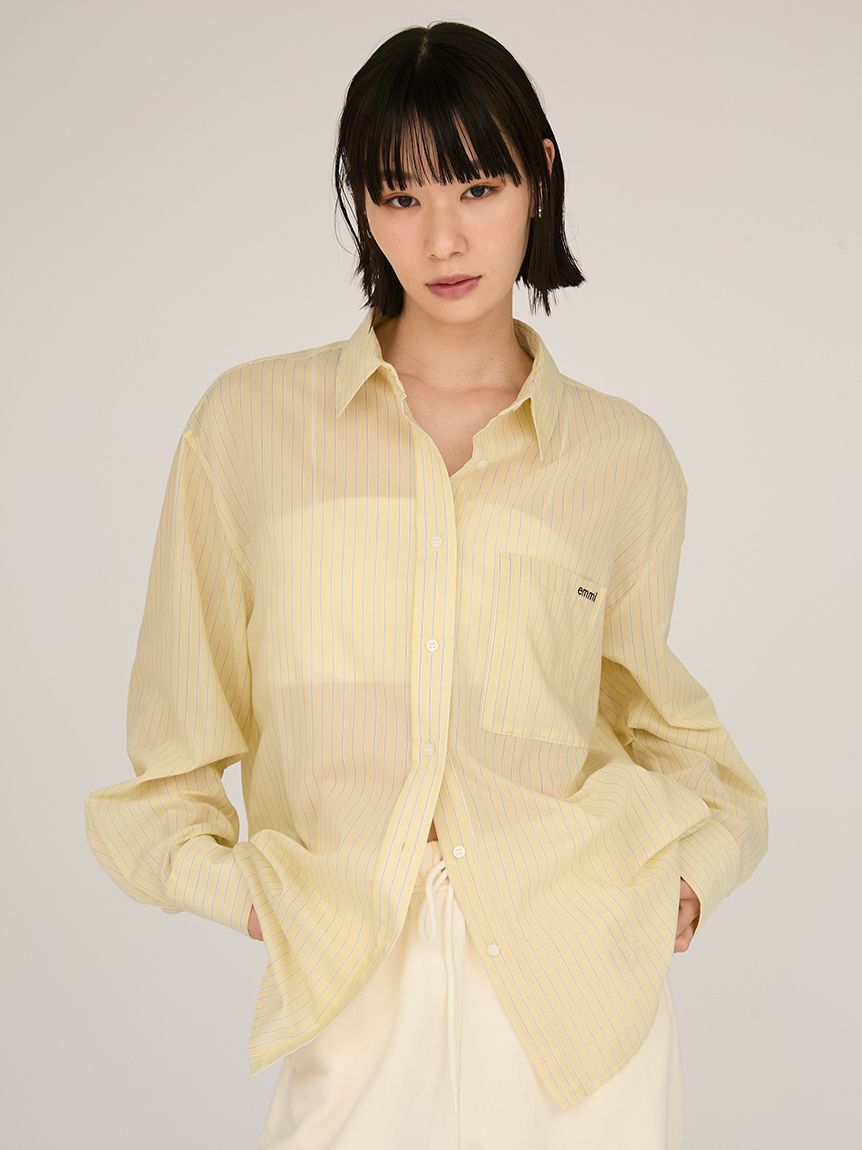 emmi atelier「シアーストライプシャツ」|シャツ・ブラウス|