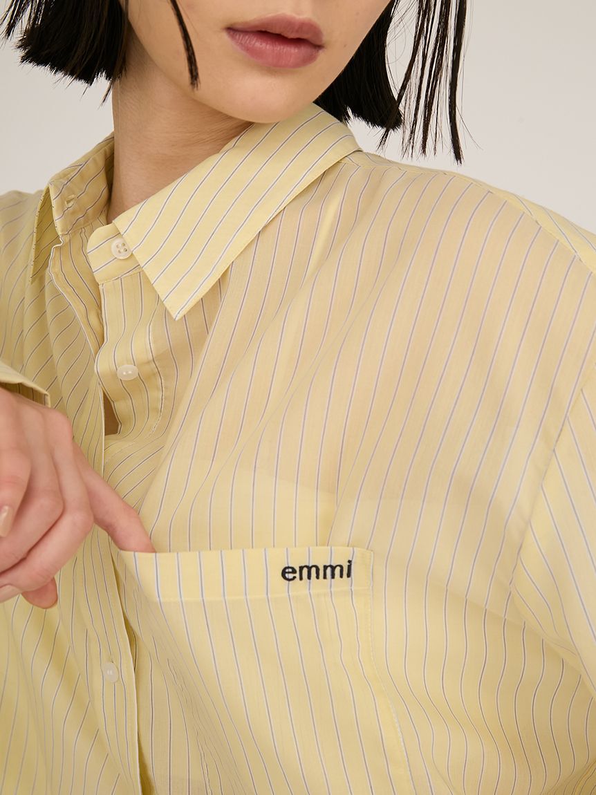 emmi atelier「シアーストライプシャツ」|シャツ・ブラウス|