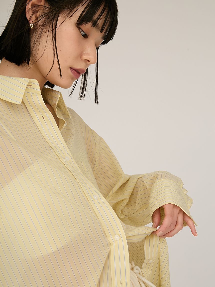 emmi atelier「シアーストライプシャツ」|シャツ・ブラウス|