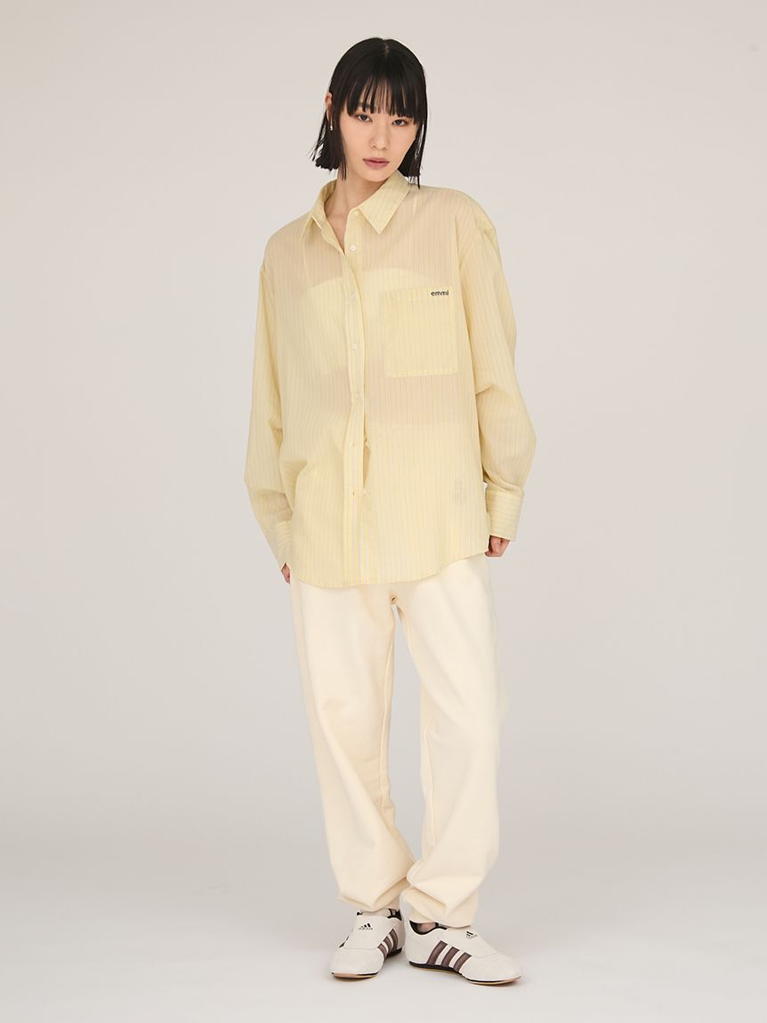 emmi atelier「シアーストライプシャツ」|シャツ・ブラウス|