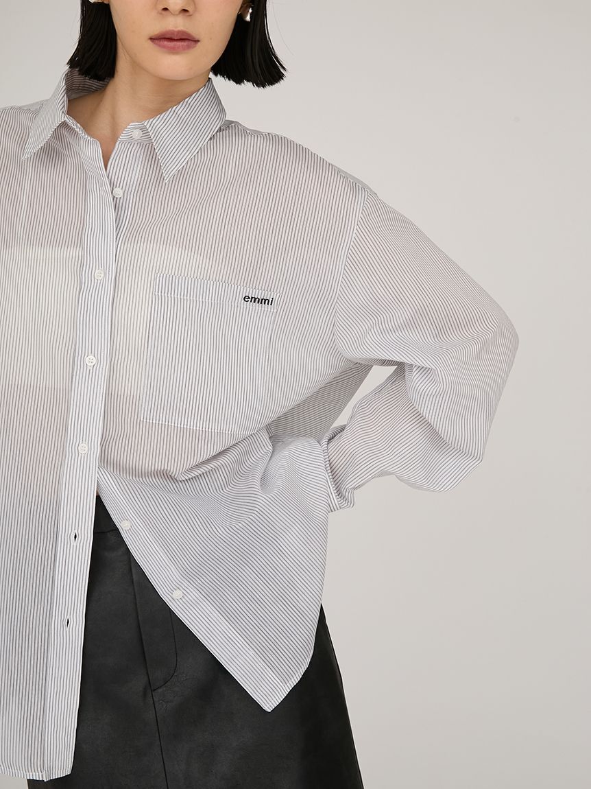 emmi atelier「シアーストライプシャツ」|シャツ・ブラウス|