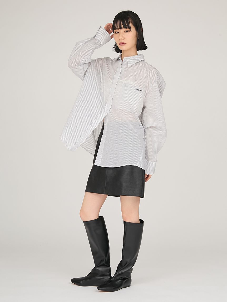 emmi atelier「シアーストライプシャツ」|シャツ・ブラウス|