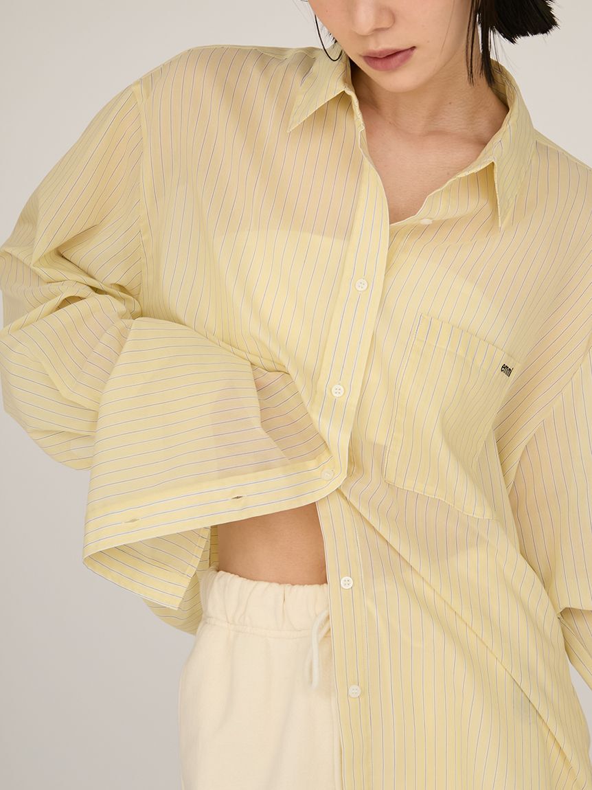 emmi atelier「シアーストライプシャツ」|シャツ・ブラウス|