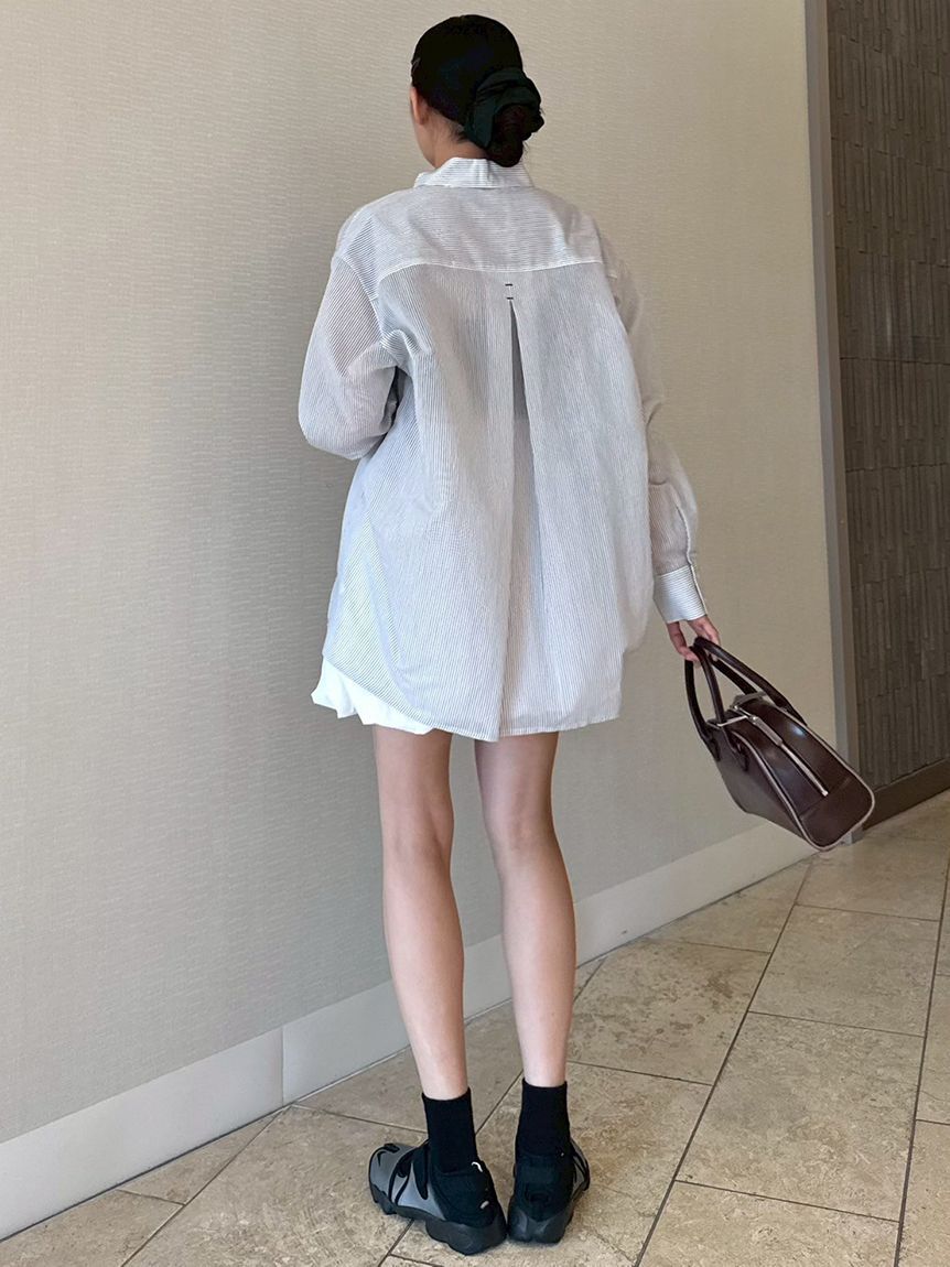 emmi atelier「シアーストライプシャツ」|シャツ・ブラウス|