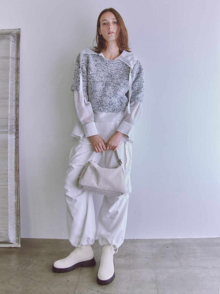 emmi atelier「タックフォルムカーゴパンツ」|チノ|WHT